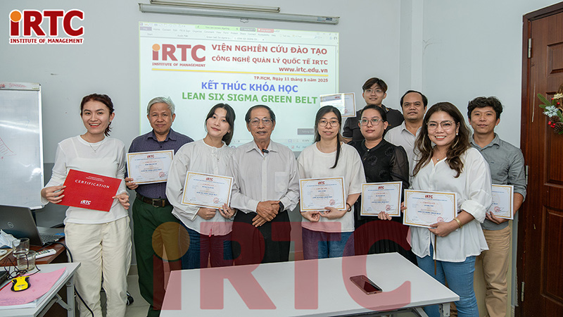 kết thúc khóa học lean six sigma Green Belt