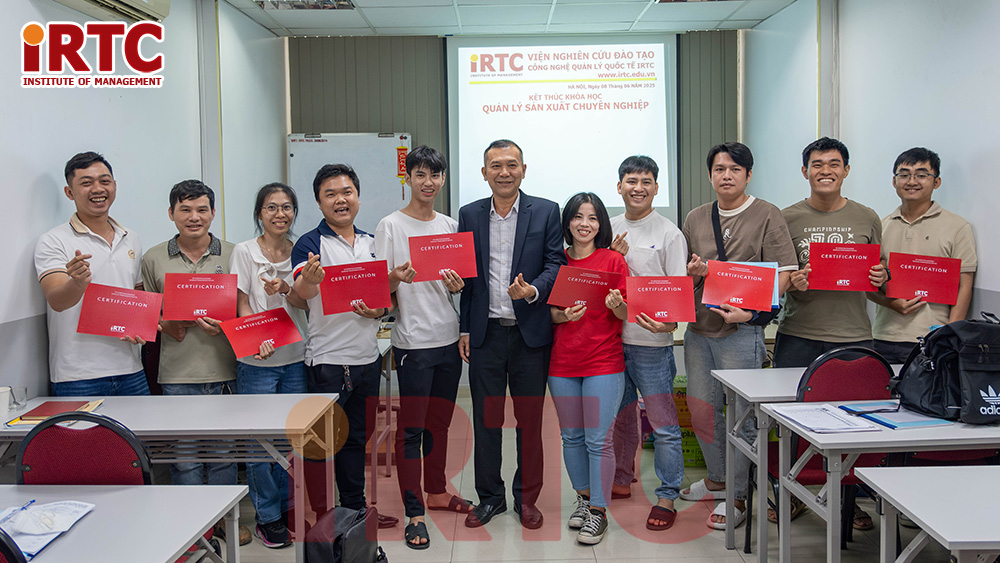 Kết thúc khóa học quản lý sản xuất chuyên nghiệp