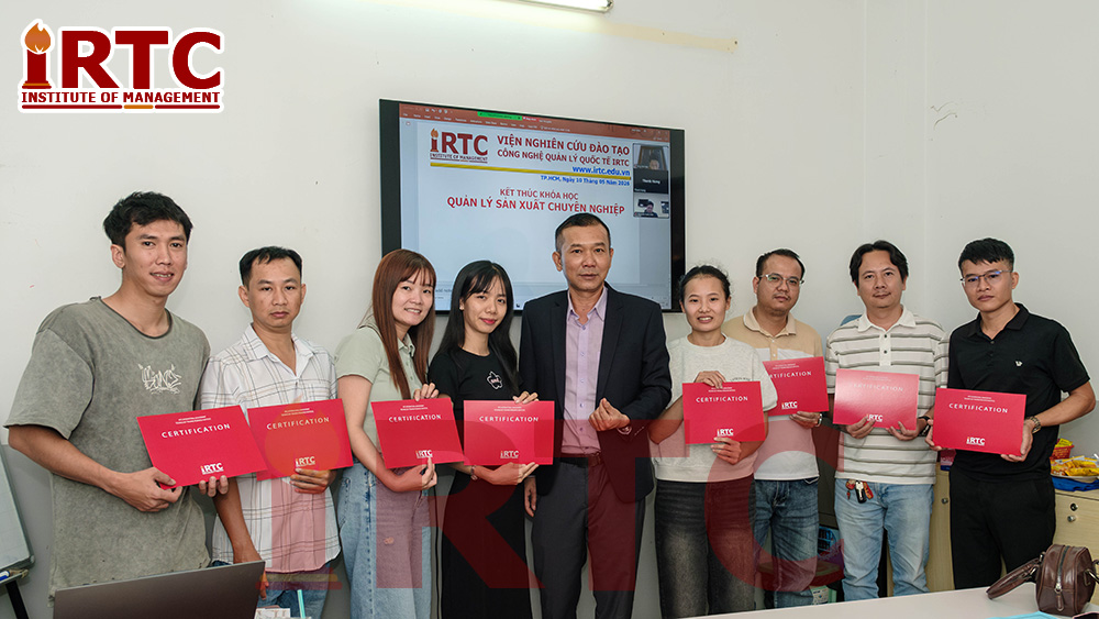 Kết thúc khóa học quản lý sản xuất chuyên nghiệp